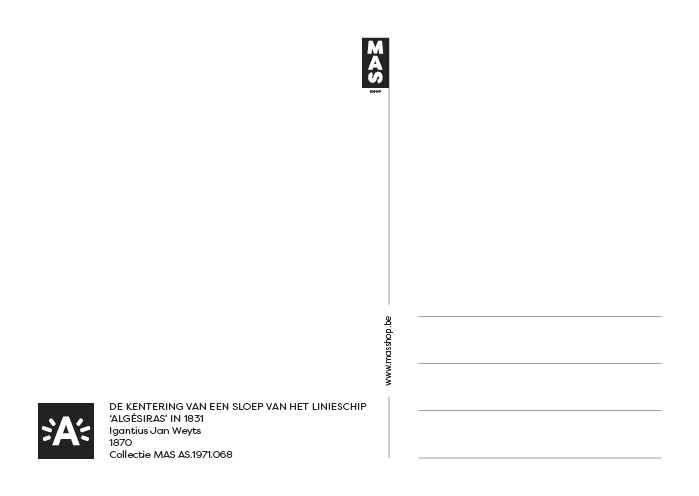 De kentering van een sloep van het linieschip 'Algésiras'