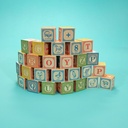 Oom Goose Classic ABC Blocks met canvaszak
