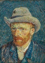 Zelfportret met grijze hoed