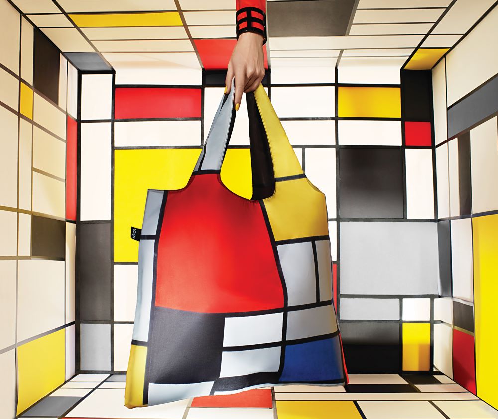 Composition  with Red, Yellow, Blue and Black Recycled