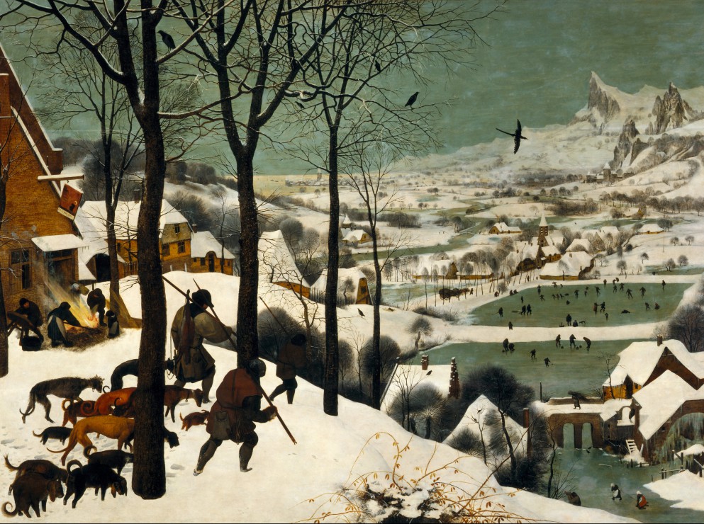 Jagers in de sneeuw