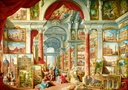 Galerij met uitzicht op het moderne Rome