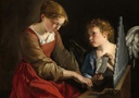 Sint-Cecilia en een engel