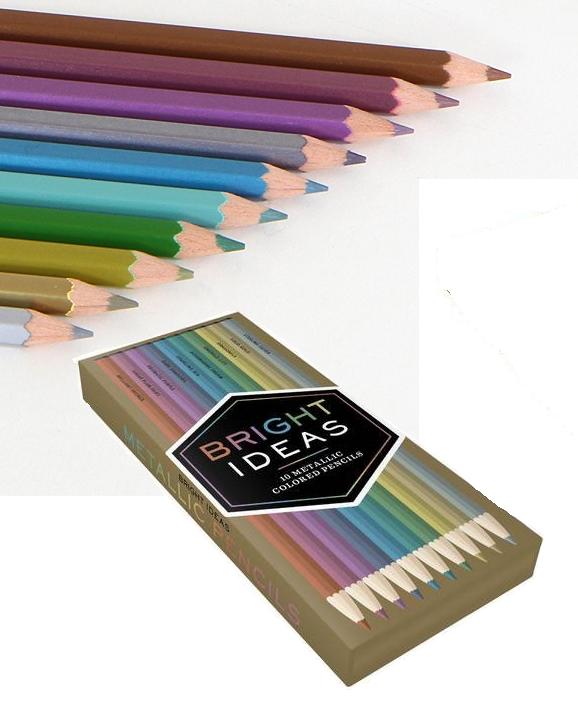 10 Metallic Colored Pencils