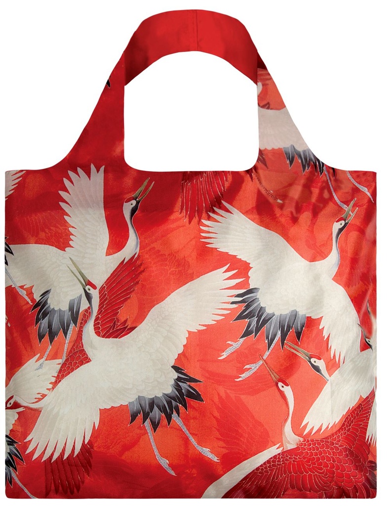 Vrouwenhaori met witte en rode kraanvogels