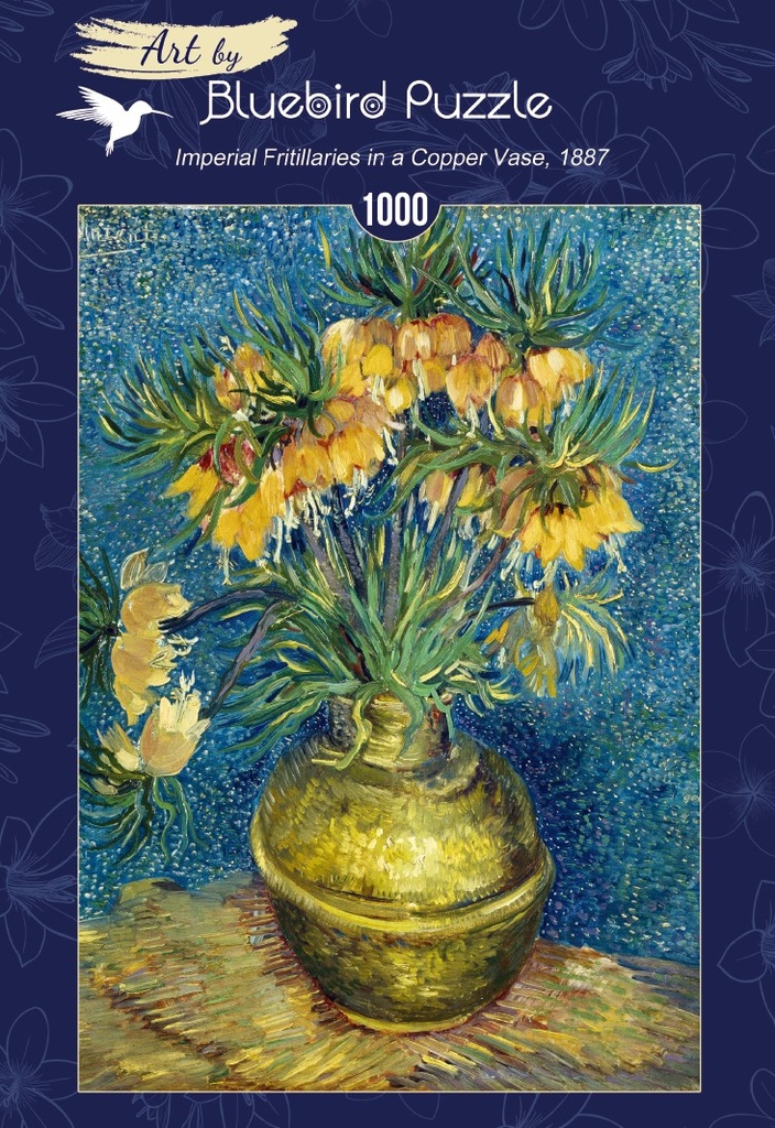 Keizerlijke kievitsbloemen in een koperen vaas