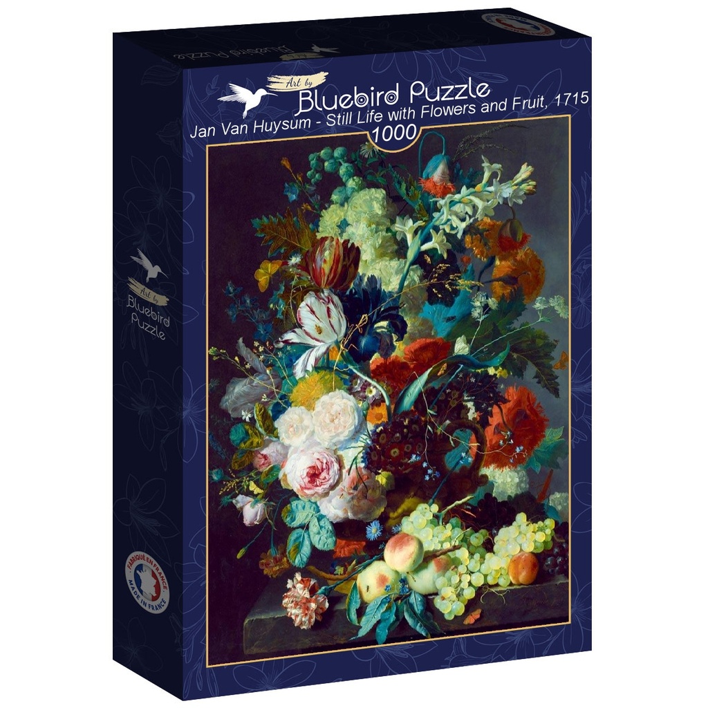 Stilleven met bloemen en fruit
