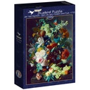 Stilleven met bloemen en fruit