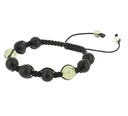 Zwarte Onyx & Prehniet Shambala-armband