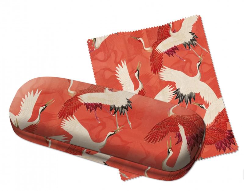 Vrouwenhaori met witte en rode kraanvogels