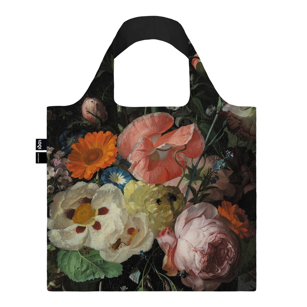 Stilleven met bloemen op een marmeren plaat