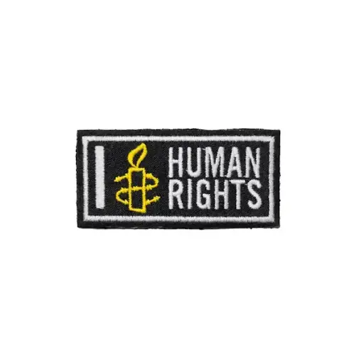 Strijkembleem I Love Human Rights