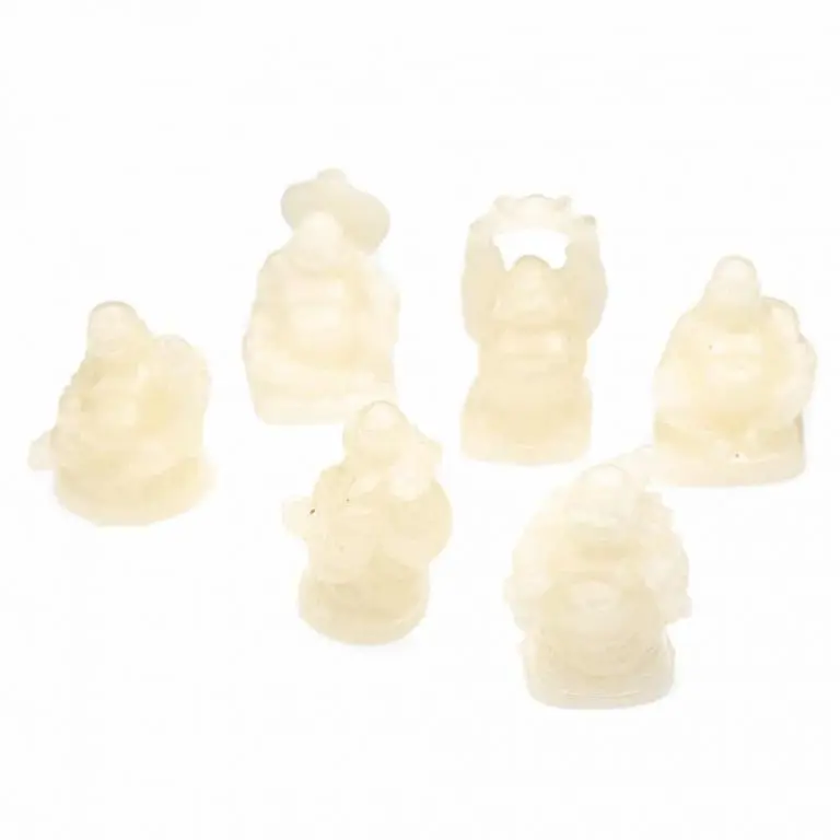 Happy Boeddha - Polyresin Wit