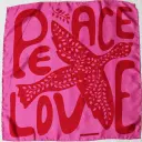 Mini Sjaal Peace and Love Fuchsia