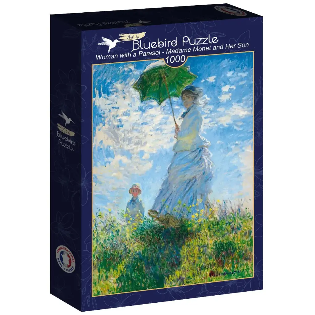 Vrouw met parasol - Madame Monet en haar zoon