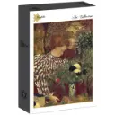 Vrouw in een gestreepte jurk