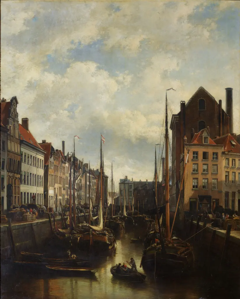 Gezicht op de Brouwersvliet te Antwerpen