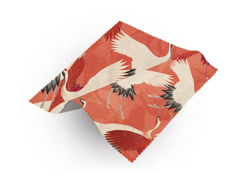 Vrouwelijke Haori met Witte en Rode Kraanvogels