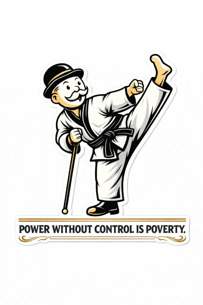 Power without Control is Poverty Sticker