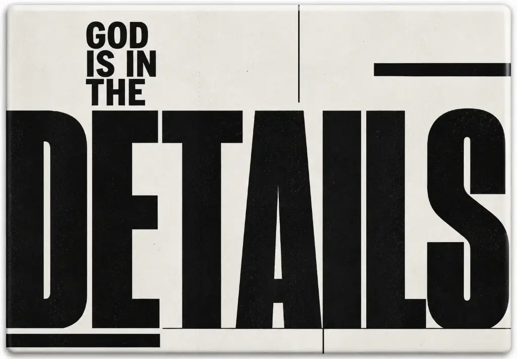 God is in the details