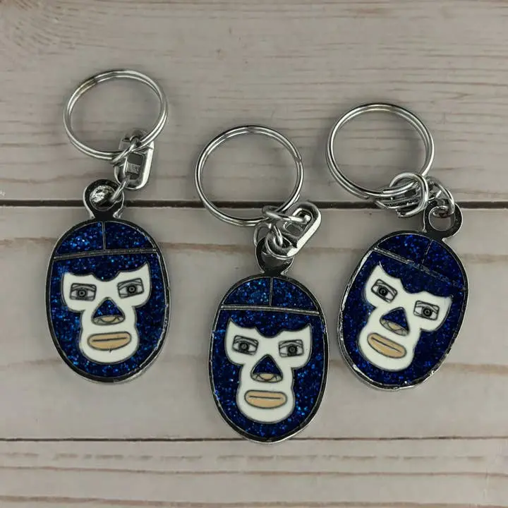 Blauwe Demon Luchador Lucha Libre Sleutelhanger