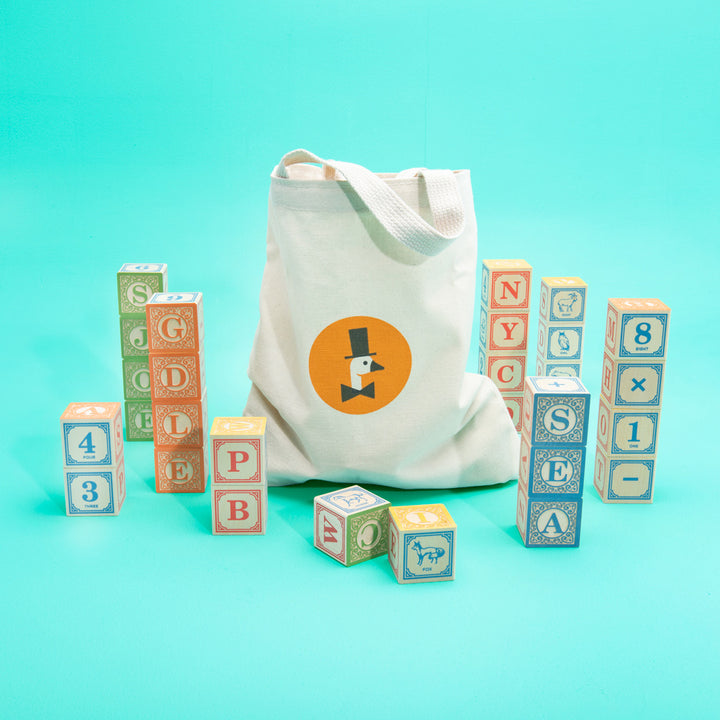 Oom Goose Classic ABC Blocks met canvaszak