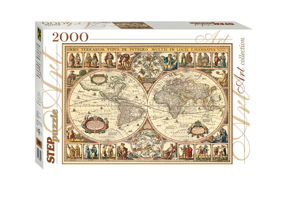 Historische kaart van de wereld