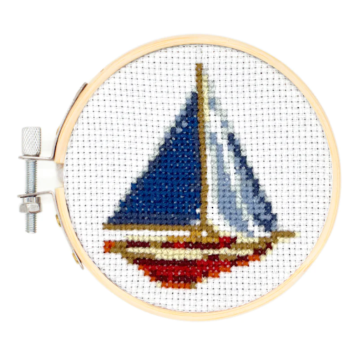 [GG238] MiniCrossStitch Borduur Zeilboot