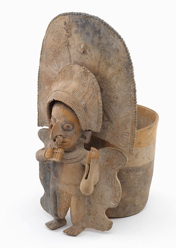 Kruik met figuur van een sjamaan