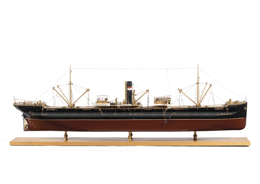 Scheepsmodel van het stoomschip "Menapiër"