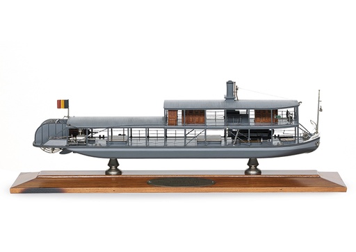 Scheepsmodel van de hekwieler "Fauconnier"