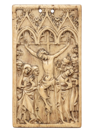 Reisaltaar met afbeelding van Christus aan het kruis