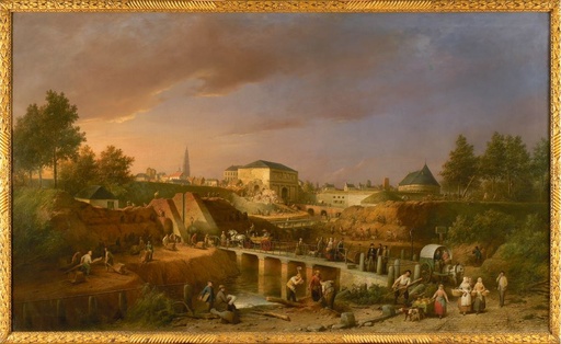 Afbraak van de St.-Jorispoort in 1866