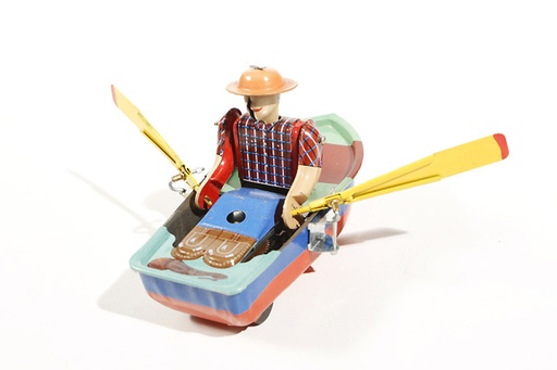 [56003850] Roeiboot met visser