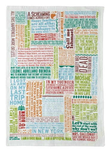 [UPG5840] Keukenhanddoek First Lines of Literature