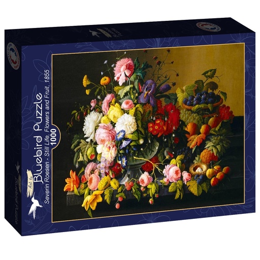 [Art-by-Bluebird-F-60289] Stilleven met bloemen en fruit