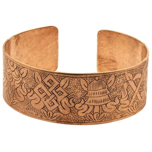 [BI265] Koperen armband - 8 gunstige symbolen