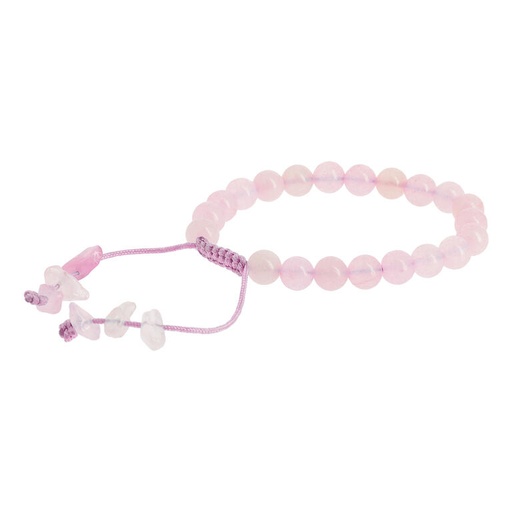 [BI116] Roze kwartsiet mala armband
