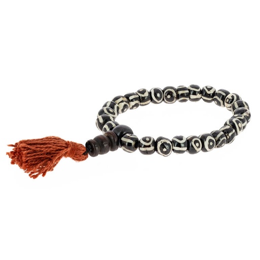 [BI131] Bone mala armband met symbool