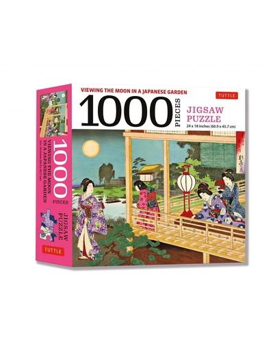 De maan in een Japanse tuin