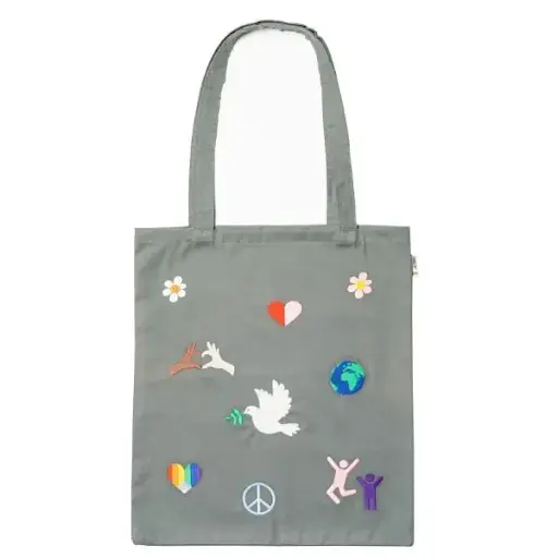 Totebag met vrijheidssymbolen Amnesty - Icons
