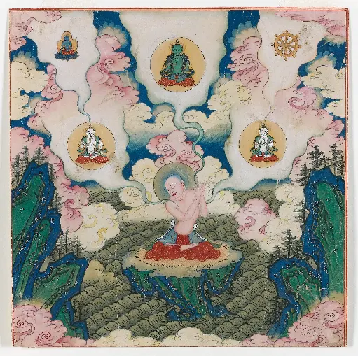 Sarvavid Vairocana-Goden uit mandala