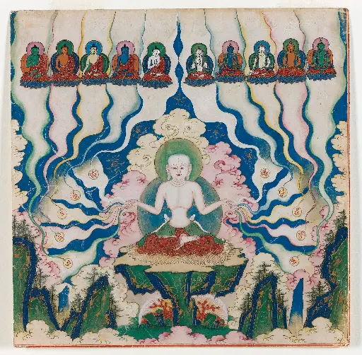 Sarvavid Vairocana-Lichtbundels