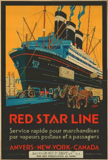 Red Star Line, Anvers/New-York/Canada