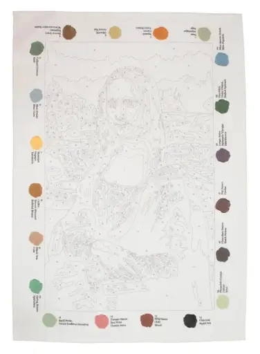 [5909] Keukenhanddoek Mona Lisa