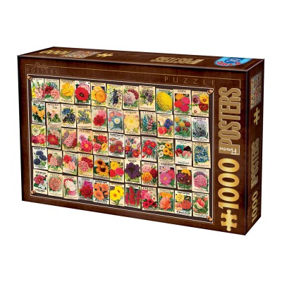 [DToys-74492] Vintage Collage Bloemen