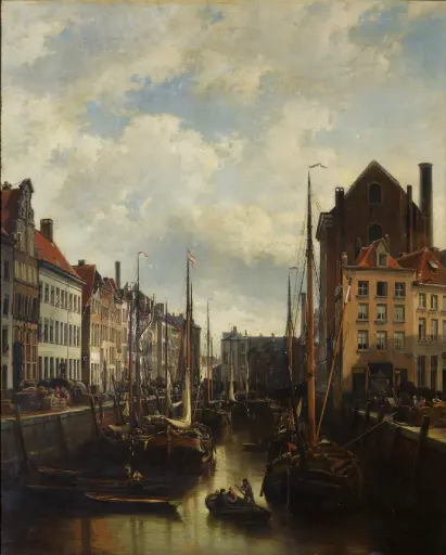 Gezicht op de Brouwersvliet te Antwerpen