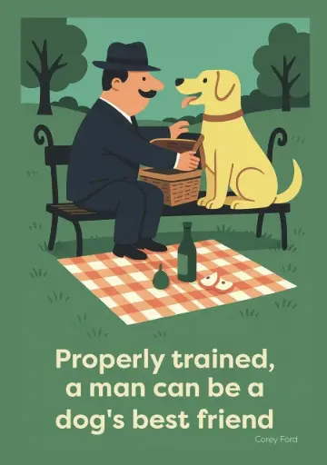 Properly trained, a man can be a dog's best friend