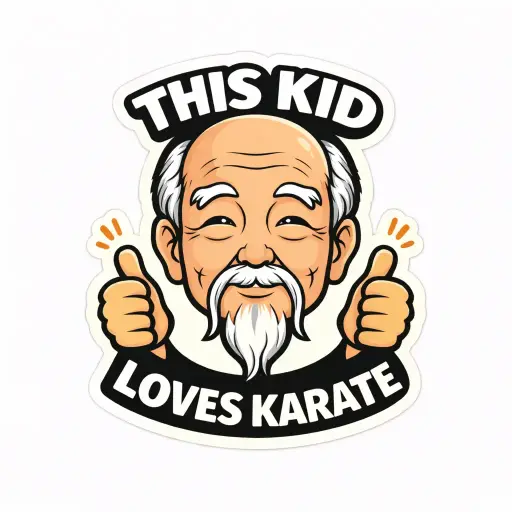 This Kid Loves Karate Sticker