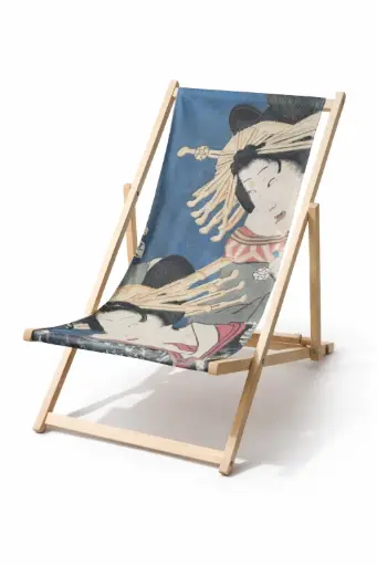 Strandstoel kabuki-acteurs Nakamura Shikan IV en Sawamura Tanosuke III